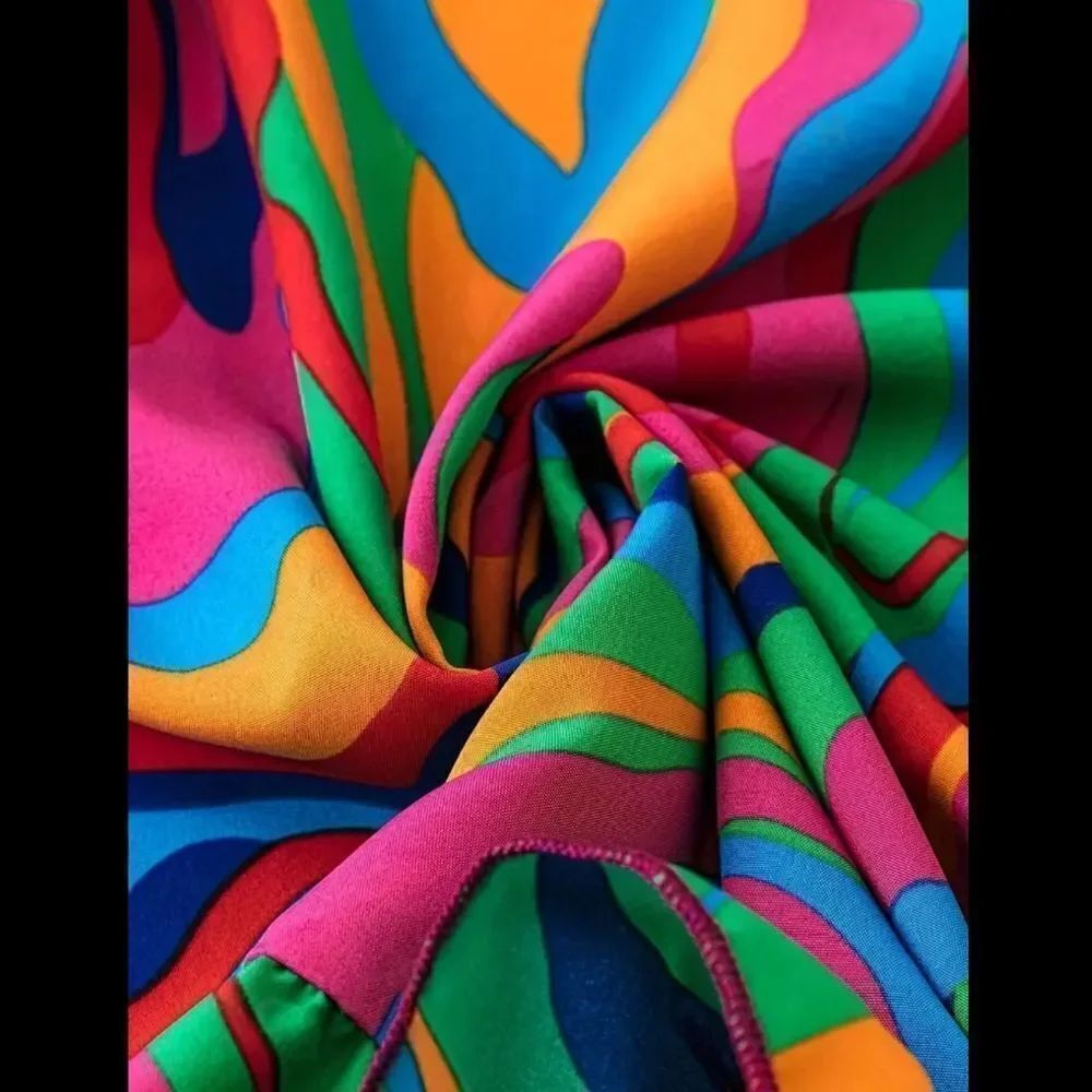 Gorgeous Vibrant Abstract Women's Top - Sz 8-10 - Picture 4 of 5